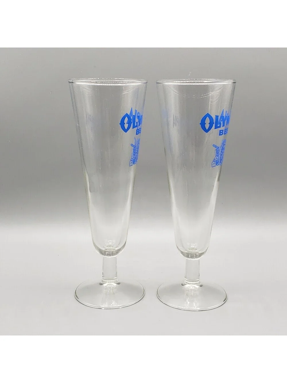 Vintage Olympia Brewing Company Beer Pilsners Good Luck Horseshoe Tumwater QTY 2
